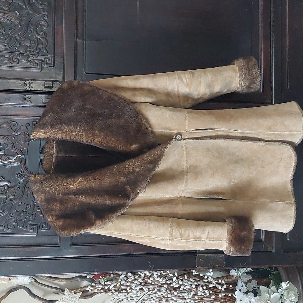 LNR leather/faux ladies coat